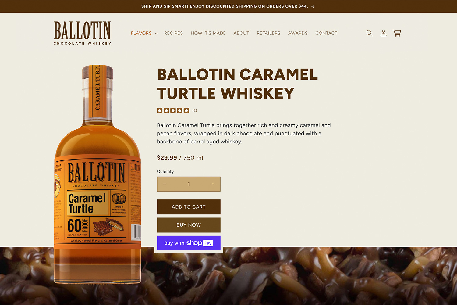 A screenshot of a Ballotin product page